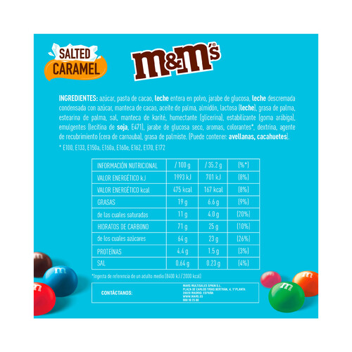 M&M'S Grajea chocolate cacahuete salado 176 gr.