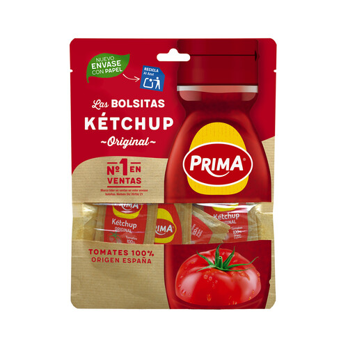 PRIMA Ketchup Original  en bolsitas de 12 uds. 120 gr.