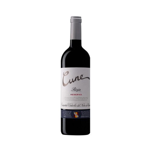 CUNE  Vino  tinto reserva con D.O. Ca. Rioja botella 75 cl.