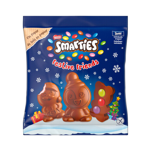 NESTLÉ Smarties Figuritas de chocolate de navidad 65 g.