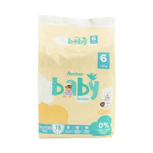 PRODUCTO ALCAMPO Baby sensitive Pañales talla 6 (+16 kg) 18 uds.