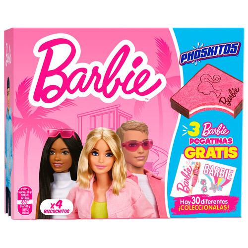 PHOSKITOS Barbie Pastelitos 4 uds. 116 g.