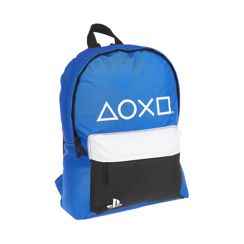 Mochila juvenil PLAYSTATION, 1 compartimento, color azul, ALCAMPO.