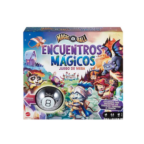 MATTEL Games Bola 8 Mágica Encuentros Mágicos Juego de mesa cooperativo, +7 años (MATTEL HPJ72)