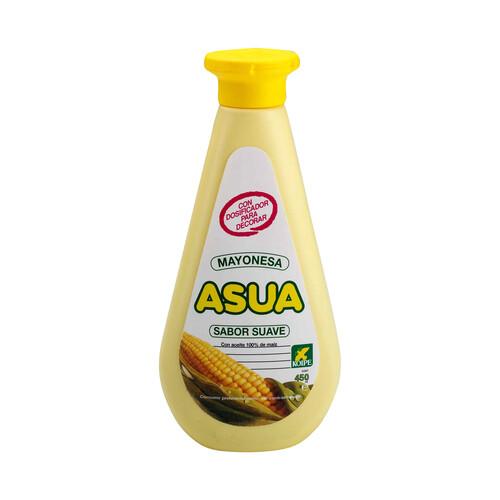 ASUA Mayonesa sabor suave con aceite de maíz bote de 450 g.