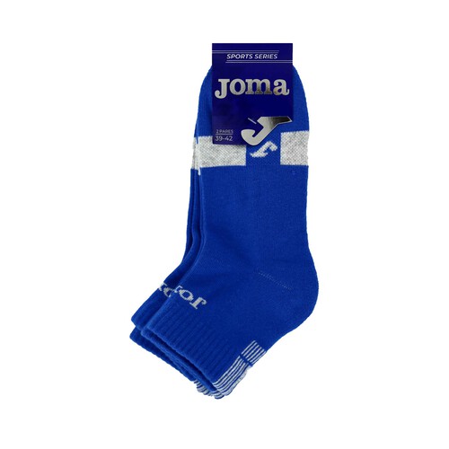Lote de 2 pares de calcetines deportivos tobilleros para hombre JOMA, talla 43/46.