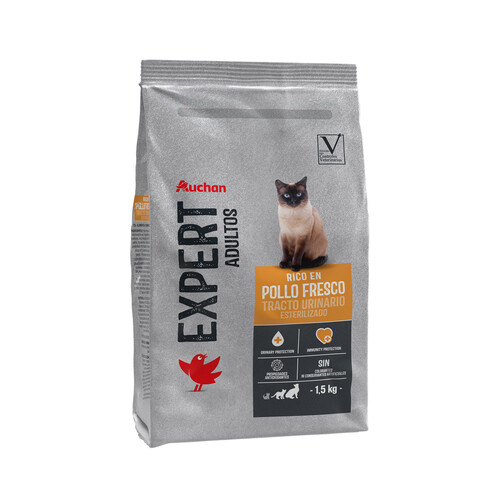 PRODUCTO ALCAMPO Alimento de gato seco tracto urinario esterilizado Auchan expert 1,5 kg.