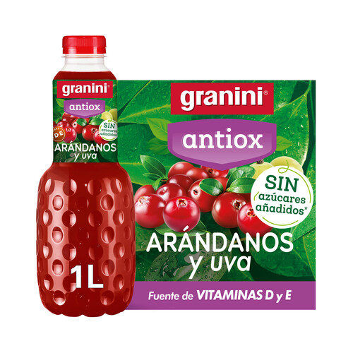 GRANINI Bebida de arándanos y uva GRANINI Clásico Antioxidante botella de 1 l.