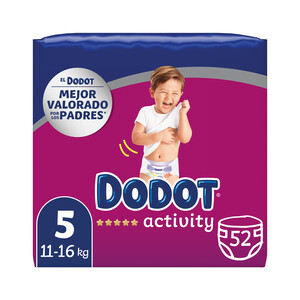 Comprar Bebé-Seco pañales de 15 a 24 kg talla 7 bolsa 52 unidades · DODOT ·  Supermercado Supermercado Hipercor