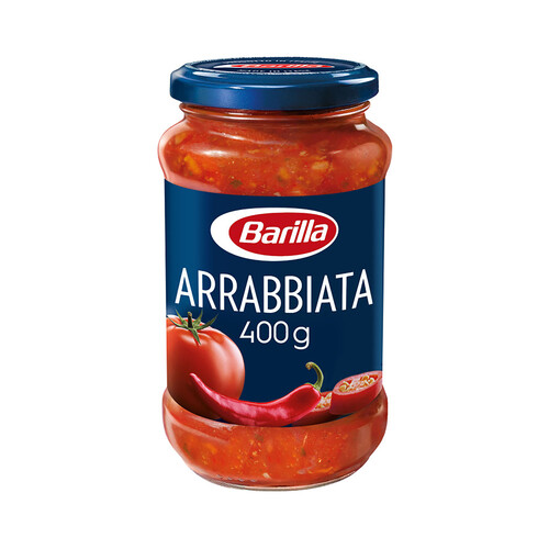 BARILLA Salsa Arrabbiata con base de tomate y pimientos rojos BARILLA 400 g.