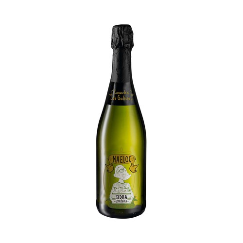 MAELOC Sidra espumosa ecológica botella 75 cl.