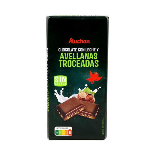PRODUCTO ALCAMPO Tableta de chocolate con leche y avellanas troceadas 150 g.