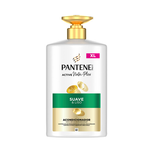 PANTENE Pro-v suave & liso Acondicionador con provitamina B5, para cabellos encrespados y apagados 800 ml.