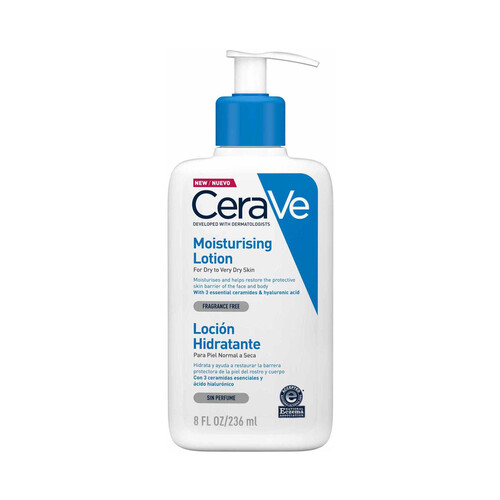CERAVE Loción hidratante sin fragancia para pieles normales a seca 236 ml.