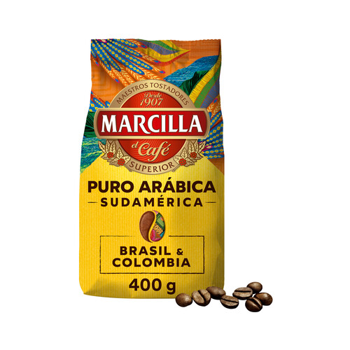 MARCILLA Puro arábica Sudamerica Café en grano 500 g.