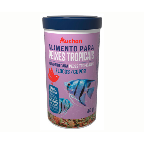 PRODUCTO ALCAMPO Alimento para peces ornamentales de agua caliente, en copos 40 g.