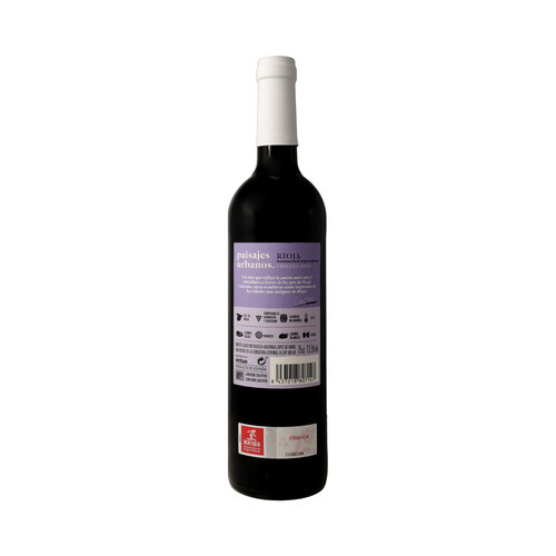 PAISAJES URBANOS  Vino tinto crianza con D.O. Ca. Rioja PAISAJES URBANOS botella de 75 cl.