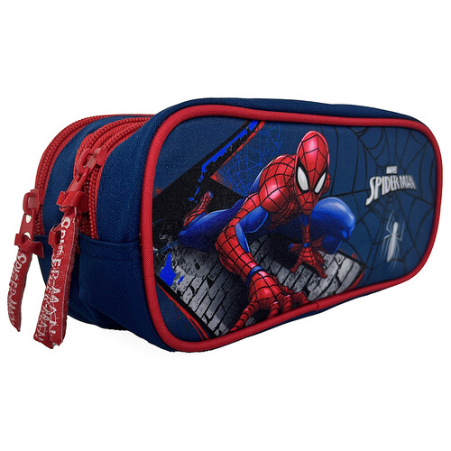 Estuche portatodo, SPIDERMAN, 3 compartimentos, ALCAMPO.