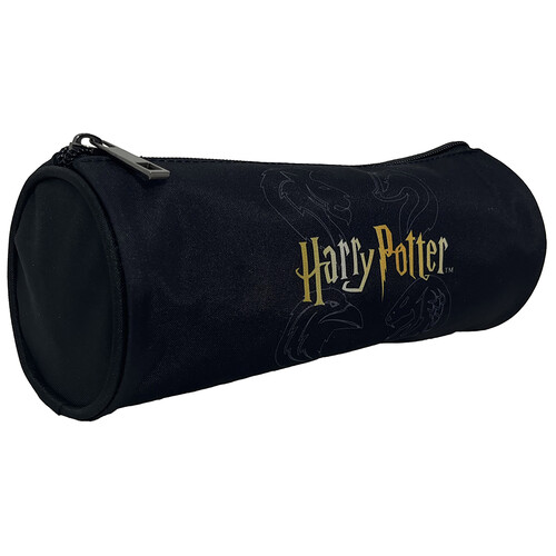 Estuche portatodo redondo, HARRY POTTER, 1 compartimento, color negro, ALCAMPO.