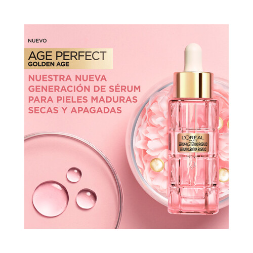 L´ORÉAL PARIS Sérum nutri-iluminador con acción anti-flacidez, para pieles maduras secas y apagadas L´ORÉAL PARIS Age perfect golden age 30 ml.