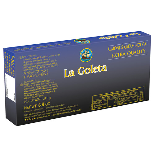 LA GOLETA Turrón crema de almendra sd 250 g.