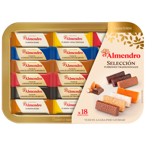 EL ALMENDRO Surtido especial de turrones en porciones 400 g.