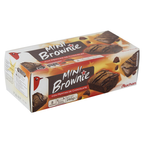 PRODUCTO ALCAMPO Brownies Individuales con pepitas de chocolate 8 uds. 240 g.
