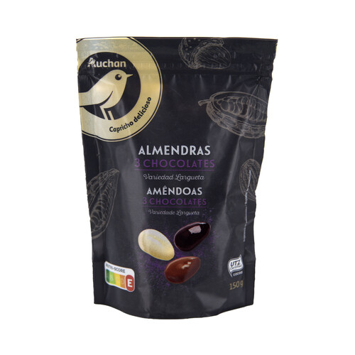 Almendras con tres chocolates ALCAMPO GOURMET 150 g.