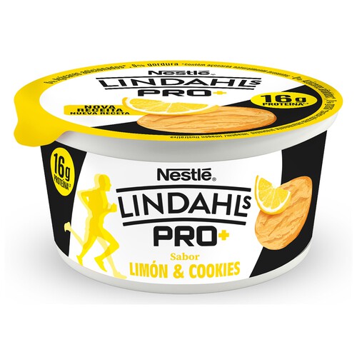 LINDAHLS Producto lácteo concentrado con alto contenido en proteínas y sabor a limón y coolies Pro+ de Nestlé 160 g.