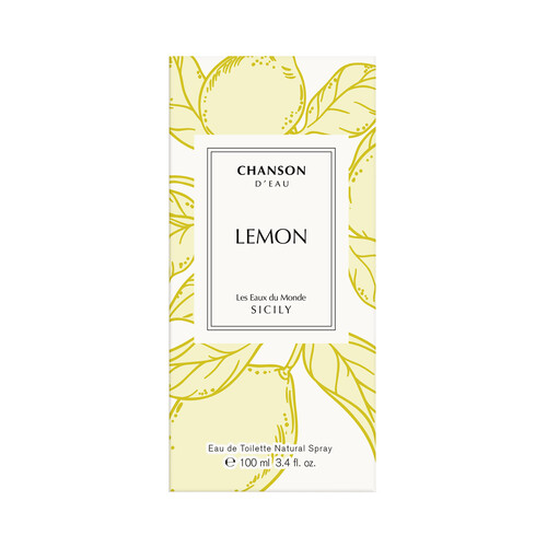 CHANSON D´EAU Sicily Eau de toilette para mujer con aroma a limón y vaporizador en spray 100 ml.