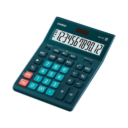 Calculadora sobremesa CASIO GR-12C verde oscuro