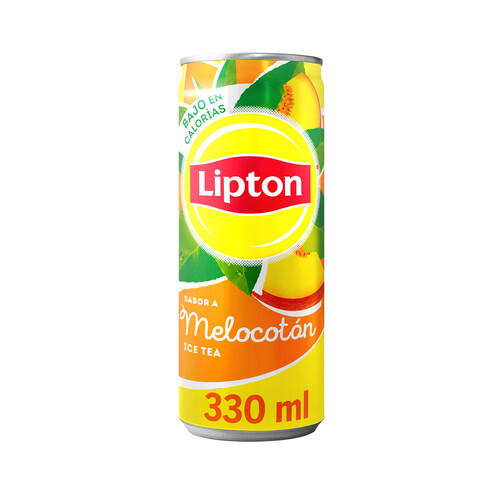 LIPTON Bebida de te con zumo de melocotón lata 330 ml.