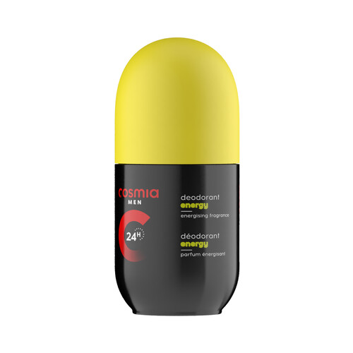 COSMIA Desodorante roll-on para hombre con fragancia energizante y protección de hasta 24 horas COSMIA 50 ml.