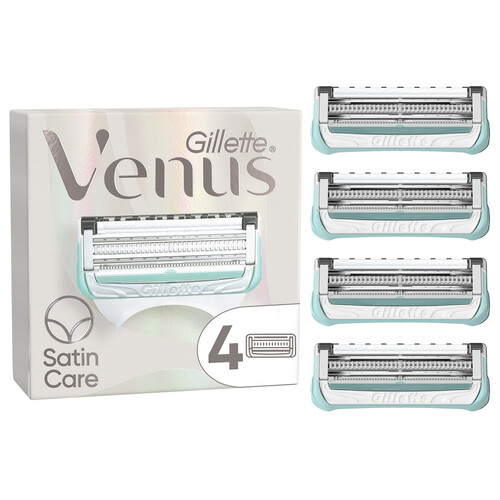 VENUS Recambio cuchillas para depilación femenina de ingles y zona íntima VENUS Satin care de Gillette 4 uds.