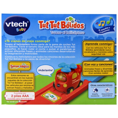 Tut Tut Bólidos coches de juguete indestructibles con luces, voces, canciones y melodías VTech Baby. Edad recomendada desde 1-5 años