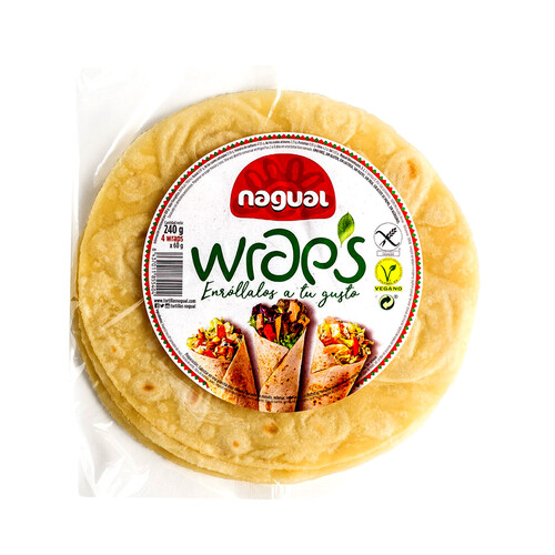 NAGUAL Wraps sin gluten NAGUAL 240 g.