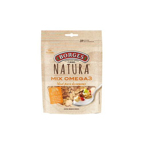 BORGES Cocktail de nueces variadas BORGES NATURA bolsa de 100 g.