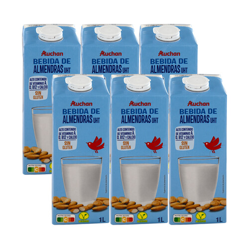 Bebida de almendras enriquecida con calcio PRODUCTO ALCAMPO 6 x 1l.