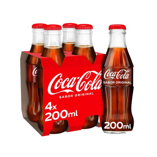 COCA COLA Refresco de cola COCA COLA pack 4 uds. x 20 cl.