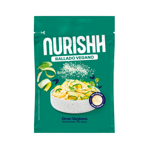 NURISHH Queso rallado vegano sabor parmesano 150 g.