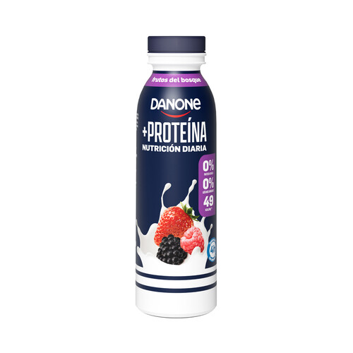 DANONE + Proteína Leche fermentada desnatada con frutos del bosque, edulcorantes y rica en proteinas 265 ml.