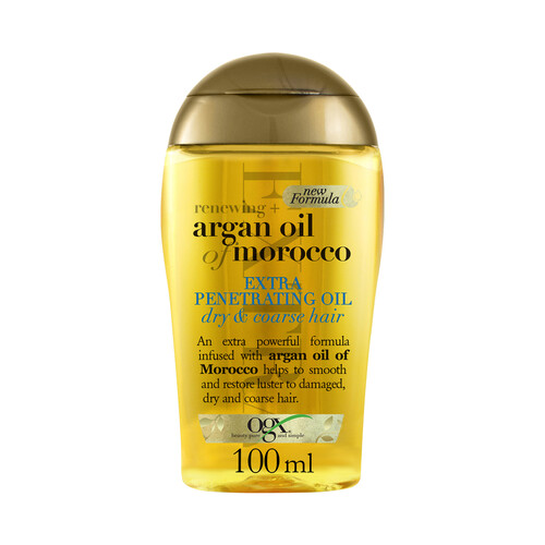 OGX Aceite de Argán extra penetrante, para cabellos secos, asperos y dañados 100 ml.