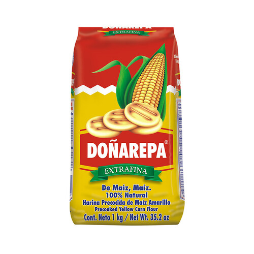 DOÑA AREPA Harina maíz precocida amarilla1 kg.