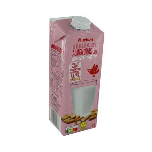 AUCHAN Bebida de almendras sin azúcares 1 l. Producto Alcampo