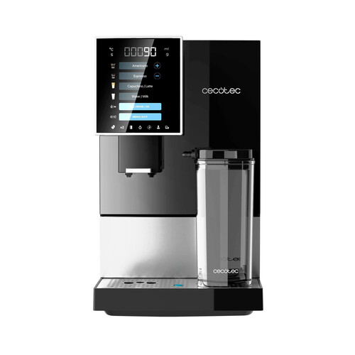 Cafetera espresso superautomática CECOTEC Cremmaet Compactccino, presión 19bar, café en grano, molinillo, 1100W, panel digital.