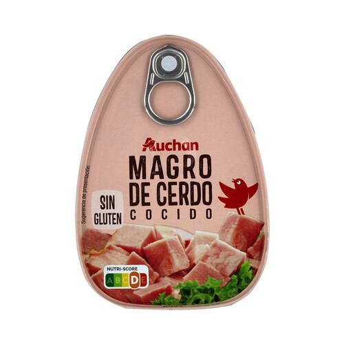 PRODUCTO ALCAMPO Magro de cerdo cocido, elaborado sin gluten lata 220 g.