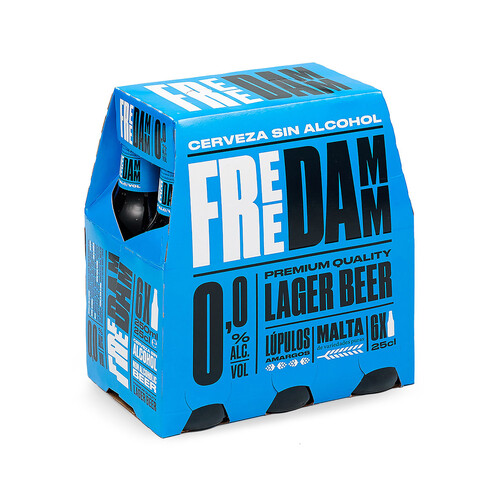 FREE DAMM Cerveza sin alcohol pack de 6 x 25 cl.