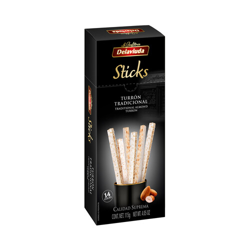 DELAVIUDA Sticks turrón duro 14 uds. 115 g.