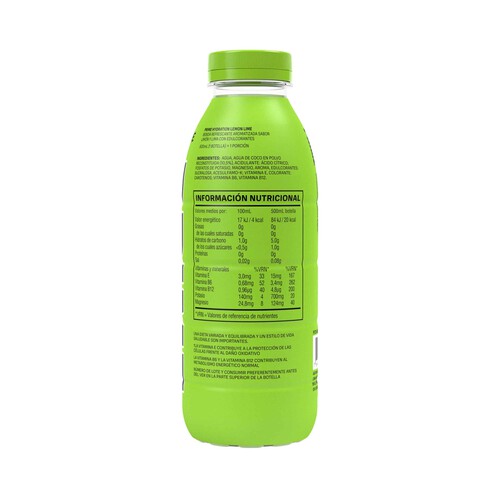 PRIME Bebida isotónica de lima limón 500 ml.