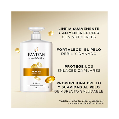 PANTENE Pro-v repara & protege Champú para cabellos secos y dañados 1 l.